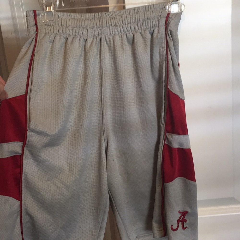 Gray and crimson Alabama shorts